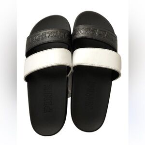 Victoria's Secret - PINK - Black and White Sandals